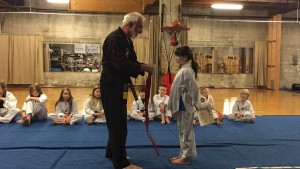 Rob's niece Madisyn receives her red belt