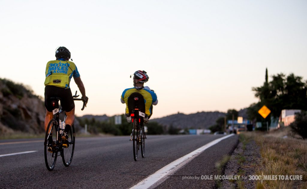 Marshall Reeves and Rob DeCou run into each other on day two of the course.